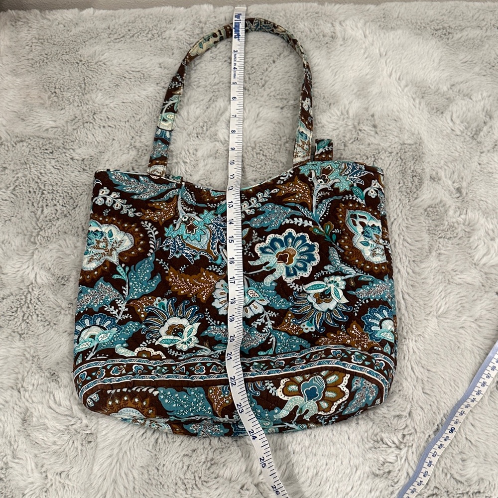Vera Bradley Java Blue Tote Retired - Picture 9 of 10